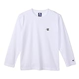 [チャンピオン] ロングTシャツ キッズ 長袖 丸首 速乾 ワンポイントロゴ ロングスリーブTシャツ ベーシックスポーツ CK-YS406 ホワイト 160
