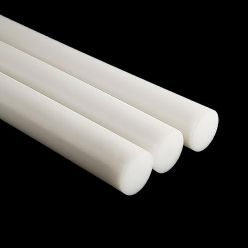 COYOUCO 2 Pcs Nylon Rods, Plastic Round Rod 20/25/30Mm Diameter, 500Mm Length, White,20mm