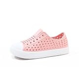 QLZ Toddler Kids Water Shoes for Boys Girls Garden Sandals Rubber Shoes Beach Sneakers, Slip-on Anti-Slip Lightweight Breathable Quick Dry Soft Flexible（Toddler/Little Kid/Big Kid） Nude