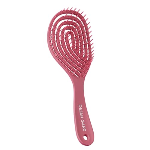 Dejan Garz Detangler Bürste Fuchsia (1 Stk) Haarbürste ohne Ziepen für alle Haartypen Auch für Locken & Lange Haare Entwirrbürste für einfaches Kämmen & Geschmeidigkeit