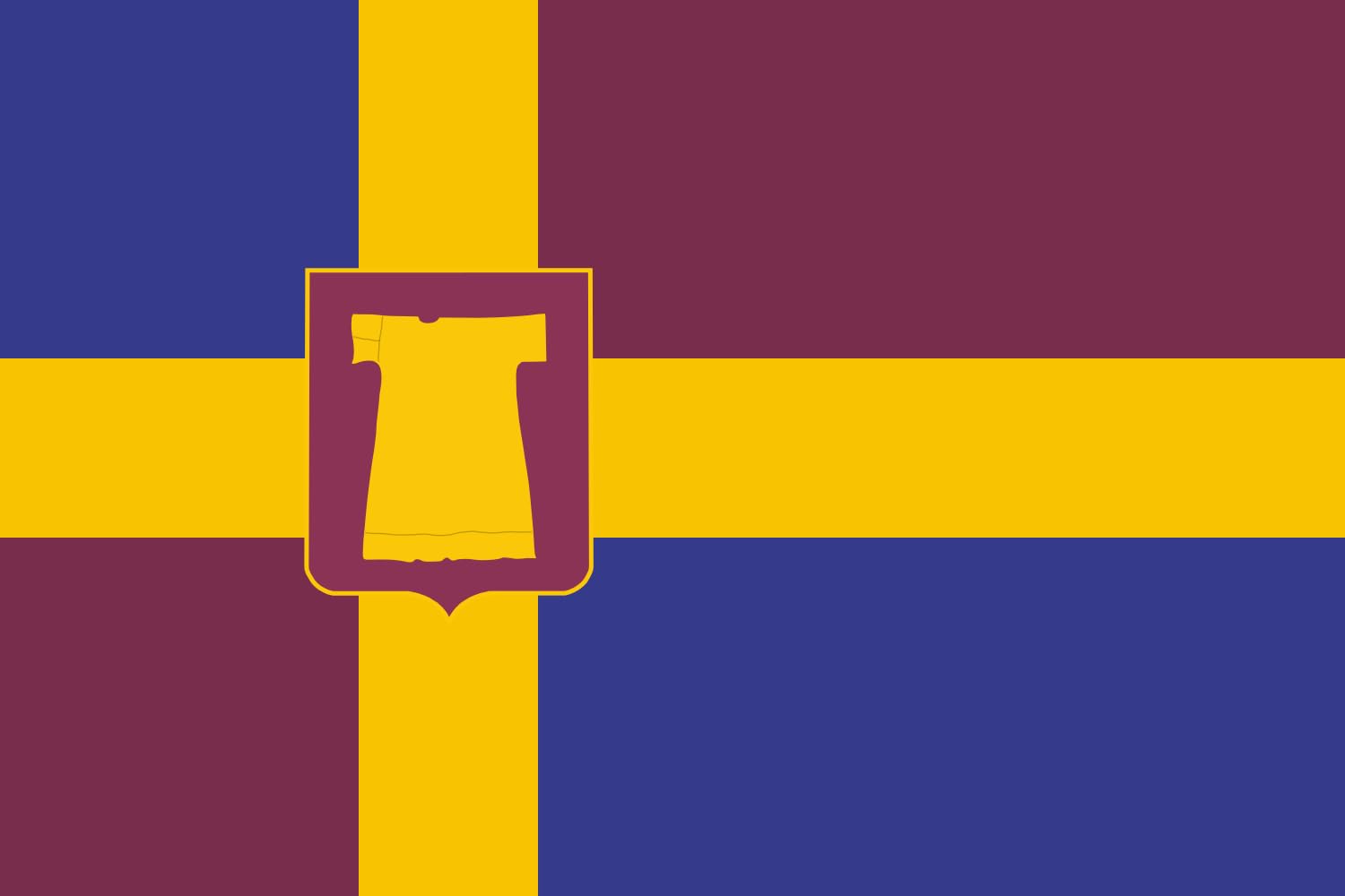 Drapeau large Zugdidi pour décoration murale et événements
