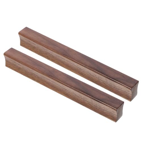 SILENRADAWN 2 Tiradores de Madera para Armarios y Cajones, Fáciles de Instalar, Estructura Simple, Estilo Elegante y Acabado Resistente para Muebles de Cocina