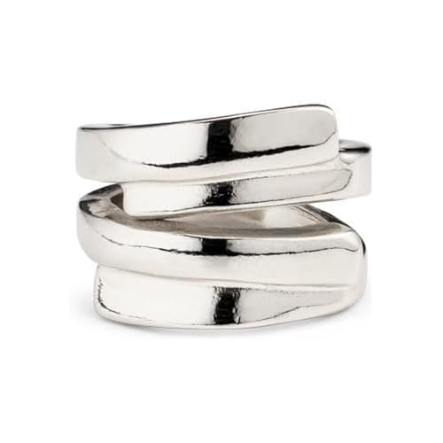 Bague Uno de 50 plaquée argent au design irrégulier haut de gamme