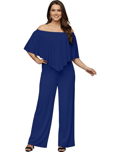 Image of KOH KOH Womens Long Pant Strapless Off Shoulder Pockets One Piece Jumpsuit