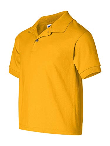 Gildan Youth 5.6 Oz. Dryblend 50/50 Jersey Polo, Gold, M