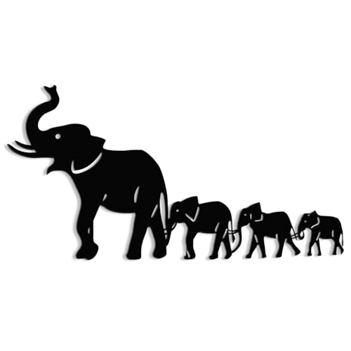 XORT Abstract Geometric Elephant Metal Wall Decor Sculpture Sign