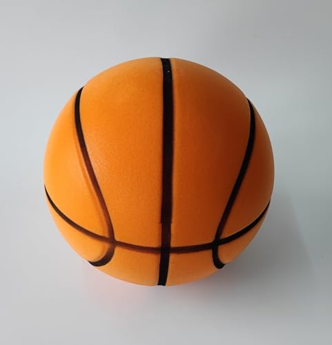 Aiyouwei - Baloncesto de Espuma Suave y silenciosa (18 cm), diseño de Pelota de Esponja para Actividades en Interiores - Kickball, Dodgeball, Pelota de Patio de recreo (Color Naranja)