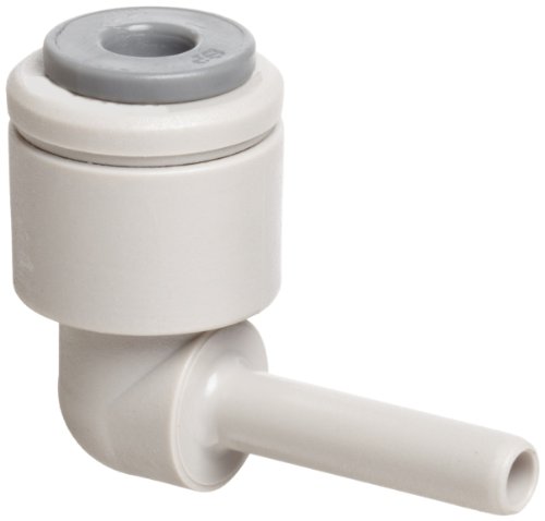 John Guest Acetal Copolymer Tube Fitting, Plug-In 90 Degree Elbow, 1/2" Tube OD x 1/2" Stem OD (Pack of 10)