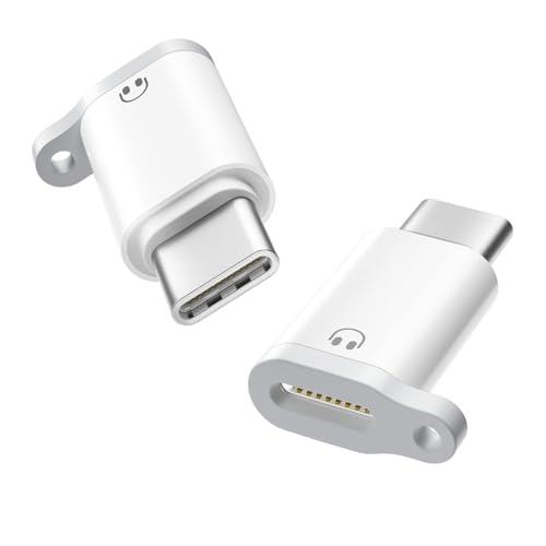 Denlane Lightning to USB C Audio Adapter for Heaphones Support Line Control, 2 Packs USBC Male to Lightning Female Earbuds Adapter, Not for Charging/Data Transfer, USB-C for Apple iPhone 16-15 / iPad
