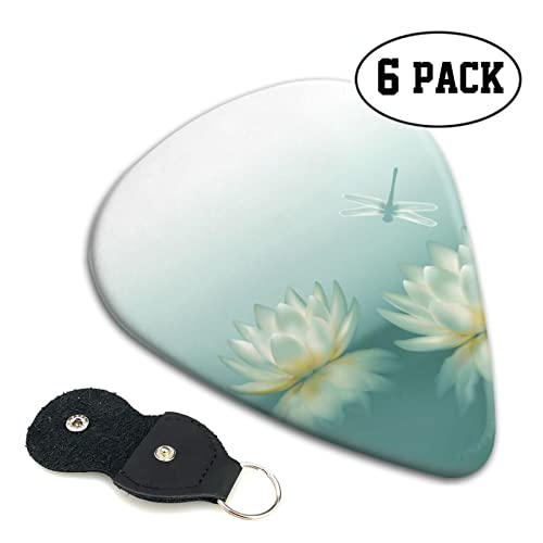 Ensemble de 6 médiators de guitare Libellule avec nénuphar pour guitare acoustique, guitare électrique, basse, ukulélé… - Les Beatles, Paul McCartney, John Lennon, RIngo Starr, George Harrison Ensemble de 6 médiators de guitare Libellule avec nénuphar pour guitare acoustique, guitare électrique, basse, ukulélé… – Image 3