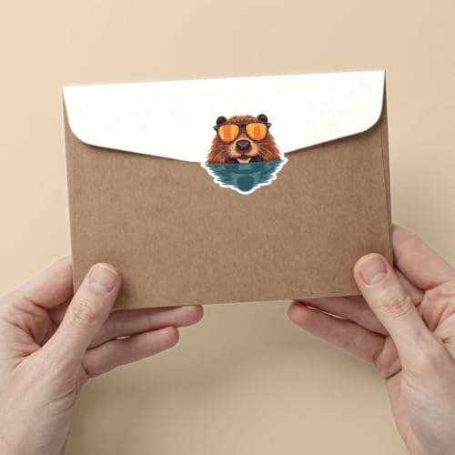 Pegatinas de castor con diseños originales y lindos para decorar el coche 7