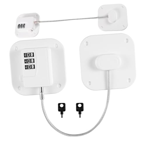 TOYANDONA 2個冷蔵庫 ドア ロック キャビネット 引き出し ロック パスワード式 取り付け簡単 表面を傷けない