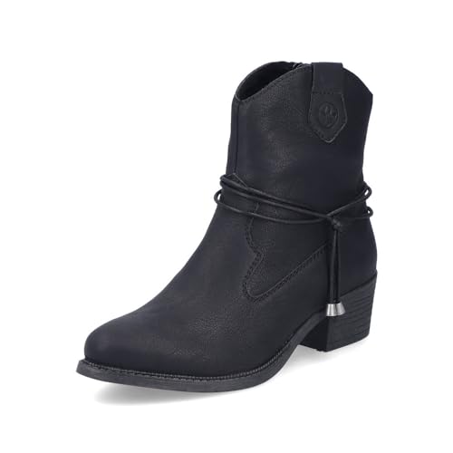 Rieker Damen Klassische Stiefeletten 73158, Frauen Stiefeletten,reißverschluss,stiefel,bootee,booties,halbstiefel,schwarz (00),38 EU / 5 UK – Ansicht 1