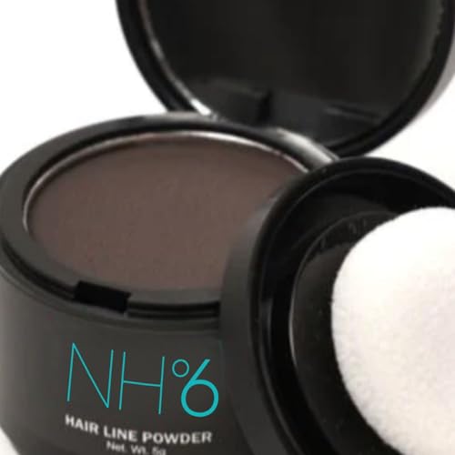 Image of NH6 Hair Line Powder | Cover Up Root Touchup Hairline | Long-Lasting | Matte Finish | Fine Powder 5 Gram (Dark Brown)