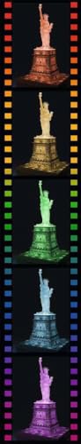 Ravensburger 3D Puzzles Statue of Liberty at Night, Multi Color (108 Pieces)