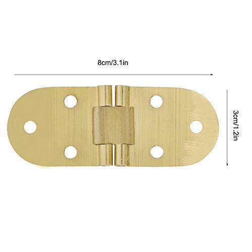 Garosa 80 * 30mm Table Hinge Zinc Alloy Metal Round Furniture Flip Tray Hinge for Folding Sewing Machine Workstation Desk Organizer - Image 2