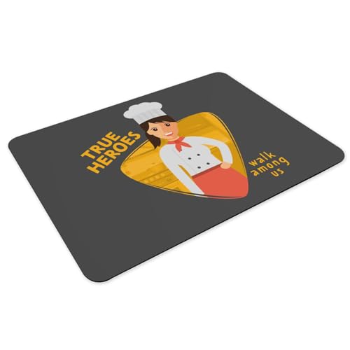 Set de table lot de 4 True Heroes en caoutchouc noir grand format - 3