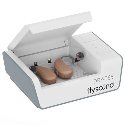 Hearing Aid Dryer Dehumidifier, Electronic Dryer Box with LED Light, Gentle Drying for Hearing Devices