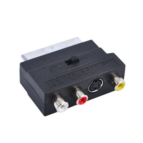 Shunfaifuda SCART Male to 3 Female AdapterAV S-Video Input Output for 21Pin