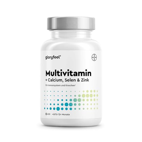 Multivitamin Tabletten - wertvolle Mineralstoffe & alle A-Z Nährstoffe im Komplex - über 1 Jahr Vorrat - 450 kleine, leicht zu schluckende Tabletten - Immun-Support* - 100% laborgeprüft - Multipack