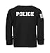 Haase Unlimited Police - Uniform Dress Up Long Sleeve Toddler Cotton Jersey Shirt (Black - Police - Long Sleeve, 4T)