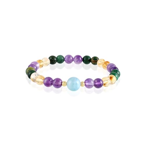 Bracelet Poissons en pierres naturelles de lithothérapie fait main pour homme et femme