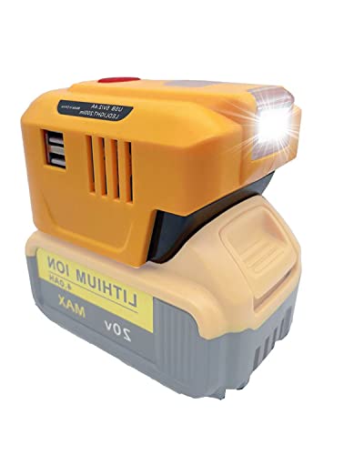 150W Powered Inverter For Dewalt 20V Battery, Dc 20V To Ac 110V-120V Portable Power Station With Dual Usb Outlet And Ac Outlet And 200Lm Led Light Battery Inverter #TOP14