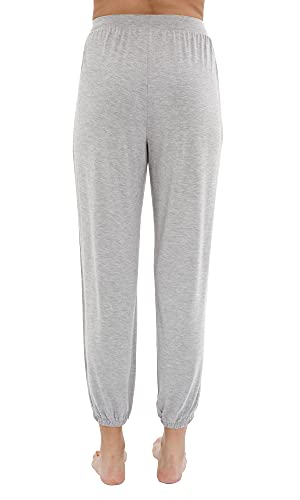 Wiwi Bamboo Pajama Pants For Women Lightweight Lounge Joggers Yoga Bottoms Plus Size Pajamas Sweatpants S-4X, Ash Grey, 4X #TOP2