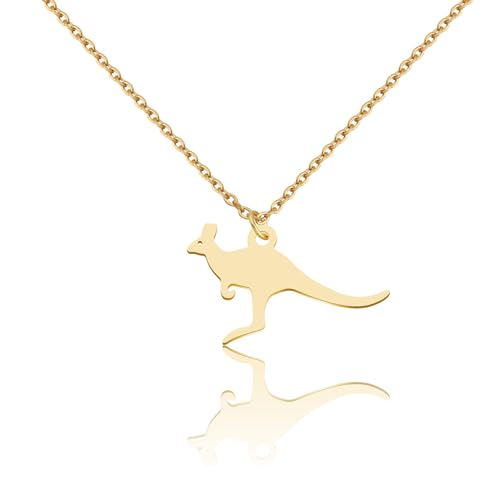 WSNANG Kangaroo Lover Gift Australian Kangaroo Animal Pendant Necklace Animal Jewelry for Women Kangaroo Gift (KangarooNecklace)