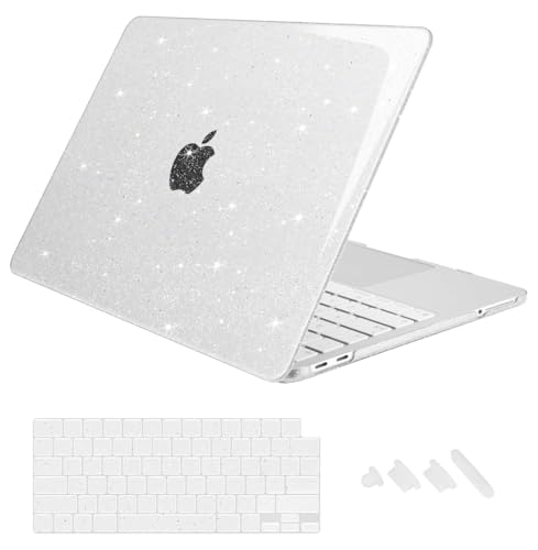 Image of Midkart Compatible with MacBook Neo Case 13 inch 2026 Release Model A3404 with A18 Pro Chip Hard Shell Case Cover with Keyguard and Dustplugs, Transparent Glitter