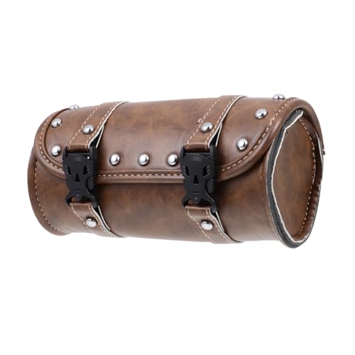 Sacoche latérale pour moto étanche et robuste en cuir avec un grand volume de rangement