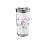 Pikes Peak Colorado Rocky Mountains Bear Nature Vintage Stainless Steel Insulated Tumbler