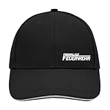 huuraa Cappy Mütze Freiwillige Feuerwehr langes F Unisex Kappe Black/Light Grey mit Motiv für Lebensretter Geschenk Idee für Freunde und Familie
