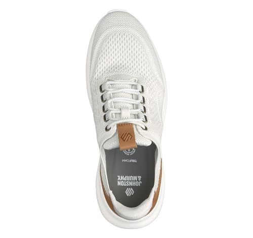 Image of Johnston and Murphy Men's Amherst 2.0 Knit Plain Toe White 14M