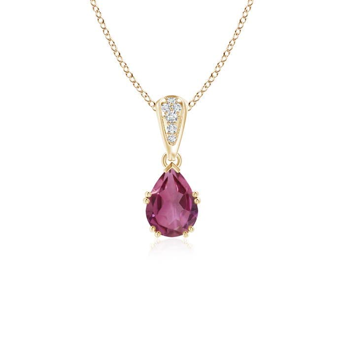 Angara Natural Pink Tourmaline Solitaire...