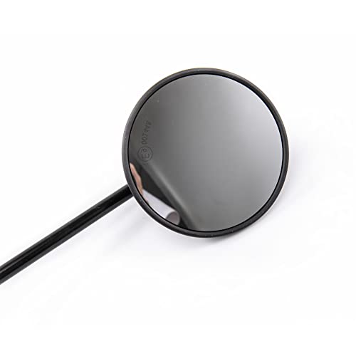 APEBAZY Motorcycle Rear View Mirror, Classic Retro 4 Inch Black Round Handlebar Side Mirror with 8 mm 10 mm Screws and Metal Shafts for ATV Scooter Dirt Bike Cruiser - Image 7