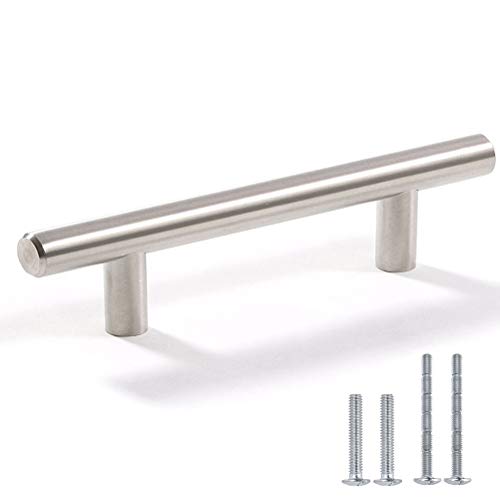 Aybloom Cabinet Handles - Pack Of 30 Stainless Steel Brushed Satin Nickel Finish Hollow Tube T Bar Drawer Pulls For Kitchen Furniture Hardware #TOP28
