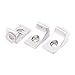Aexit Chrome F Fall Protection Type Glass Shelf Clamp Clip Support Board Holder 3pcs Safety Clips w Suction
