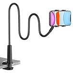 Gooseneck Phone Holder for Bed, Flexible Lazy Arm Cell Phone Stand Holder 360 Adjustable Clamp Bracket Mount Desk for iPhone 14 Pro Max Plus 13 12 Pro Max Mini 11 Pro Xs XR X 8 Samsung S22 S21