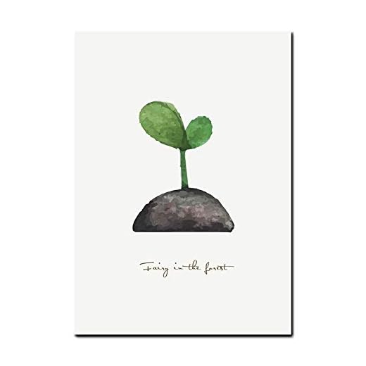 BRT 1 st./3 delar nordiska minimalistiska djurväxter engelsk rådjur kanin konst bakgrund väggdekoration målning vardagsrum duk 13x18 cm 05 målning kärnor