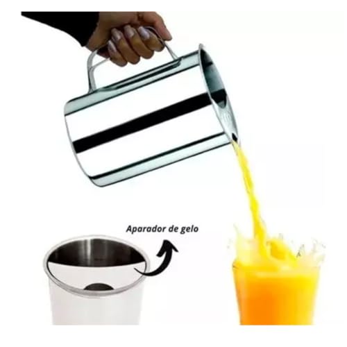 JARRA ACO INOX COM APARADOR GELO 1,8 LITROS KEHOME 6018