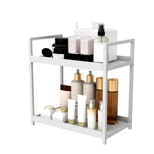 Scaffale Desktop A 2 Livelli - Stand Di Deposito Per Ufficio, Rack Di Libreria | Organizzatore In Legno Multi -scopo Per Bancone Per Il Bagno, Scaffale Per Il Trucco Compatto, Piccola Griglia Da Cucin