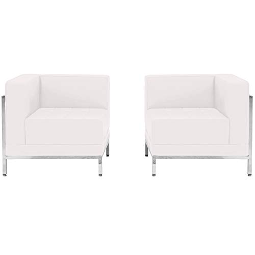 Flash Furniture HERCULES Imagination Series White LeatherSoft 2 Piece Corner