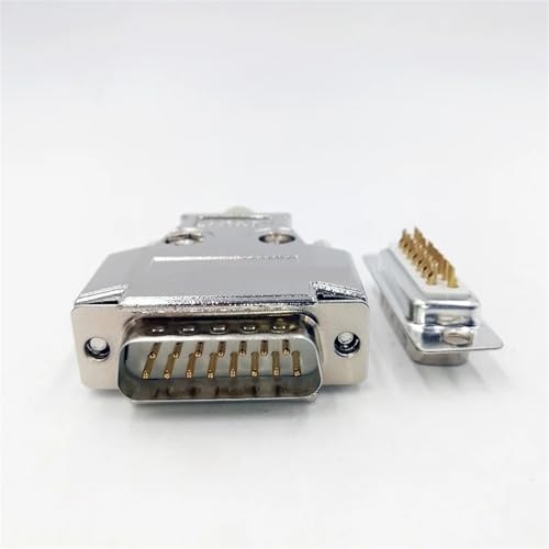 Conector DB15 macho D-Sub con 15 pines y contactos de latón resistente 3