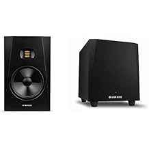 ADAM Audio T8V Studio Monitor Single, Black and ADAM Audio T10S Powered Studio Subwoofer