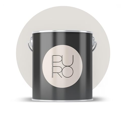 Livingwalls PURO Premium Wandfarbe c1008 - Malerfarbe mit sehr hoher Deckkraft - matte hochwertige Innenfarbe in Grau - 1l
