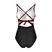 One Piece Swimsuits for Women Tummy Control Cutout High Waisted Ruched Bathing Suit Fashion Color Block Swimsuit