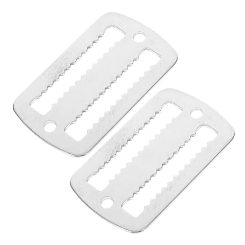 SUPVOX Scuba Diving Weight Belt Retainer Stainless Steel Serrated Diving Buckle Secure Webbing Belt Keeper