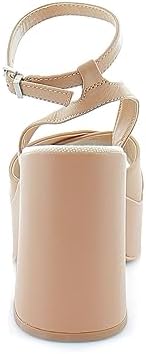 Dolce Vita Women's WESSI Heeled Sandal, Caramel Leather, 8 | Image 3