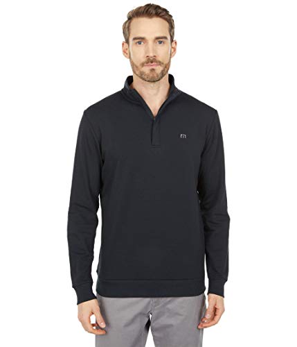 TravisMathew Cloud 1/4 Zip 2.0 Jacket Black SM at Amazon Men's